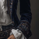 Athénaïs - Long Manteau Vintage Bleu Marine