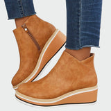 Octavie - Bottines orthopédiques en cuir à plateforme