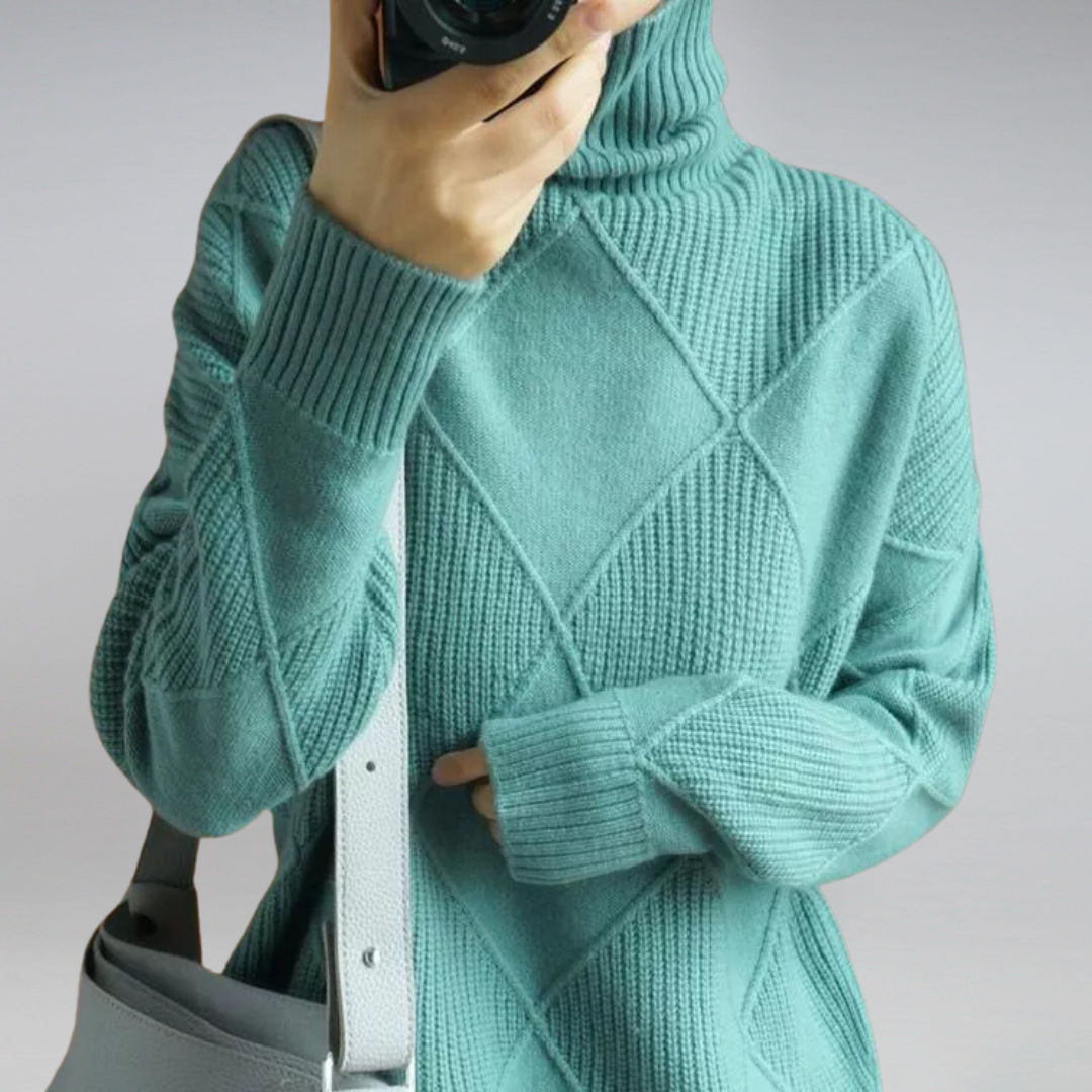 Myla - Pull Col Roulé, Chaud & Élégant pour Femme