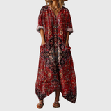 Michèle - Robe Maxi Souple à Imprimé Coloré