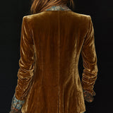Marcelline - Blazer Patchwork Imprimé Fleurs Vintage