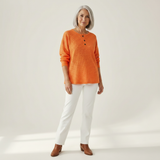 Hélène - Pull uni en maille gaufrée