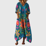 Georgette - Robe Maxi Souple à Imprimé Coloré