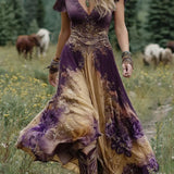Serine - Robe Maxi Courte Fleurie