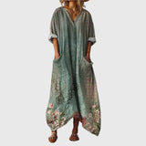 Annette - Robe Maxi Souple à Imprimé Coloré