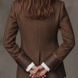 Gisèle - Blazer avec Insertion Imprimée en Chevron