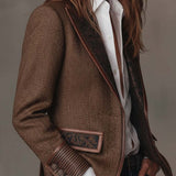 Gisèle - Blazer avec Insertion Imprimée en Chevron
