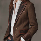 Gisèle - Blazer avec Insertion Imprimée en Chevron