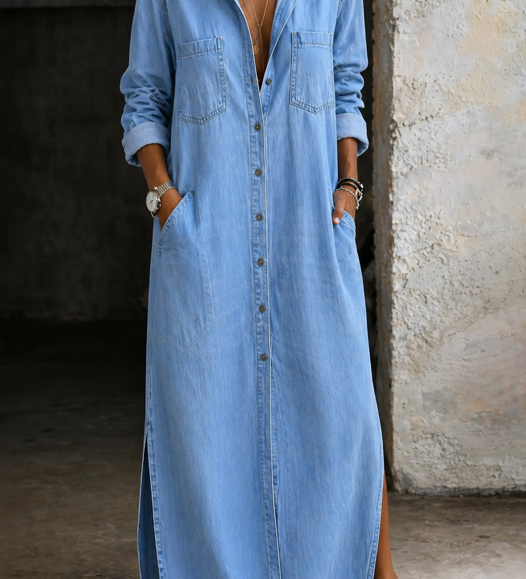 Delphine - Robe à Boutons