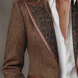 Gisèle - Blazer avec Insertion Imprimée en Chevron