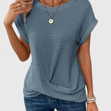 Isa - Blouse Élégante avec Col Rond