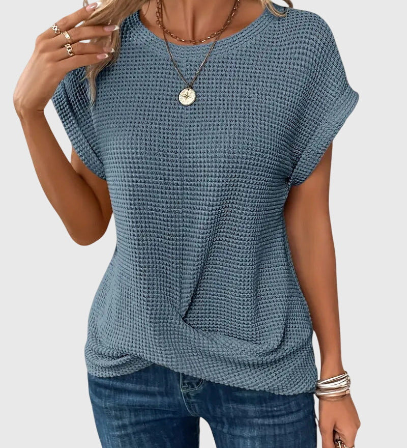 Isa - Blouse Élégante avec Col Rond