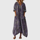 Bérénice - Robe Maxi Souple à Imprimé Coloré