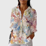 Nathalie - Blouse imprimée légère et colorée