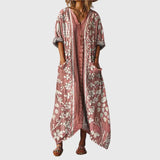 Berthe - Robe Maxi Souple à Imprimé Coloré