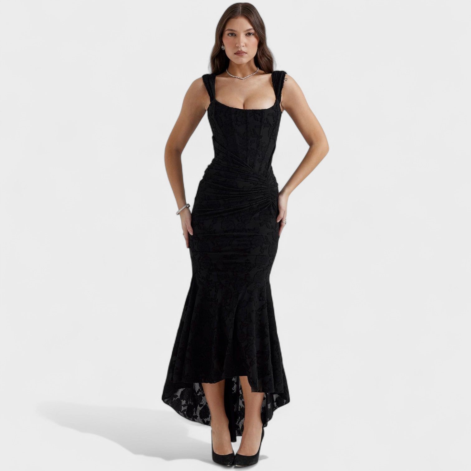 Françoise - Robe à silhouette sculpturale