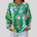 Éliane - Pull à imprimé floral ethnique