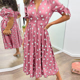 Monique - Robe Élégante à Pois