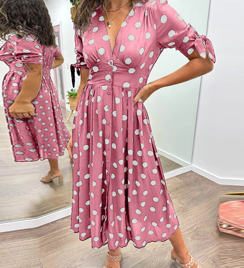 Monique - Robe Élégante à Pois