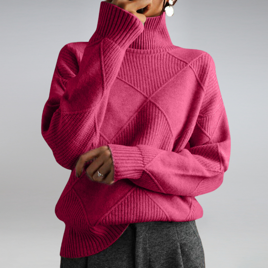 Myla - Pull Col Roulé, Chaud & Élégant pour Femme