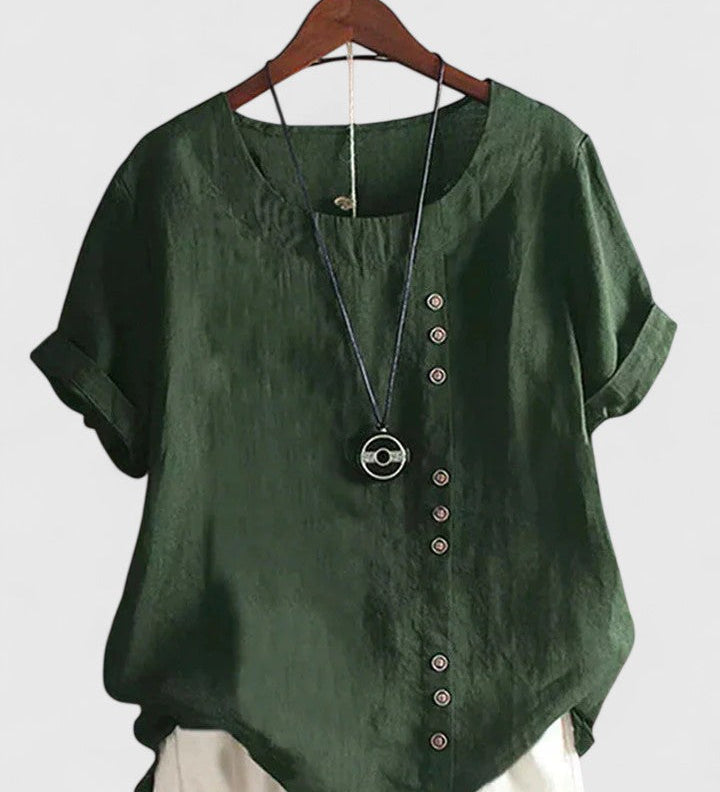 Elisavie - Blouse Confortable à Manches Courtes