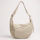 Nathalie - Sac Demi-Lune Nylon Beige