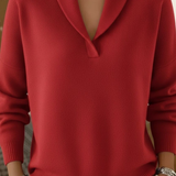 Elise - Pull en tricot à col en V