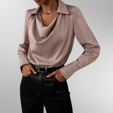 Violet - Blouse en Satin Élégante