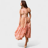 Valentine - Robe Florale Corail