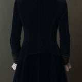 Athénaïs - Long Manteau Vintage Bleu Marine