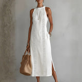 Justine - Robe Midi en Lin Texturé
