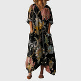 Bernadette - Robe Maxi Souple à Imprimé Coloré