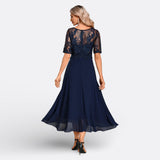 Manon - Robe en Dentelle à Manches Courtes