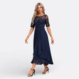 Manon - Robe en Dentelle à Manches Courtes