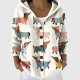 Delphine - Cardigan à capuche en maille
