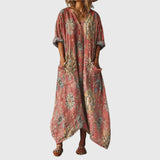 Olympe - Robe Maxi Souple à Imprimé Coloré