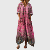 Jacqueline - Robe Maxi Souple à Imprimé Coloré