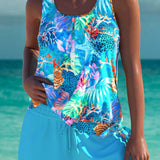 Trudy – Tankini élégant avec effet ventre plat et short assorti