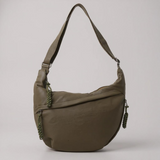 Monique - Sac Demi-Lune Nylon Vert Olive