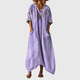 Raymonde - Robe Maxi Souple à Imprimé Coloré