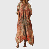 Alienor - Robe Maxi Souple à Imprimé Coloré