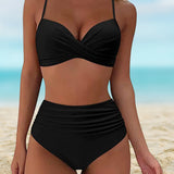 Domitille - Élégant bikini taille haute