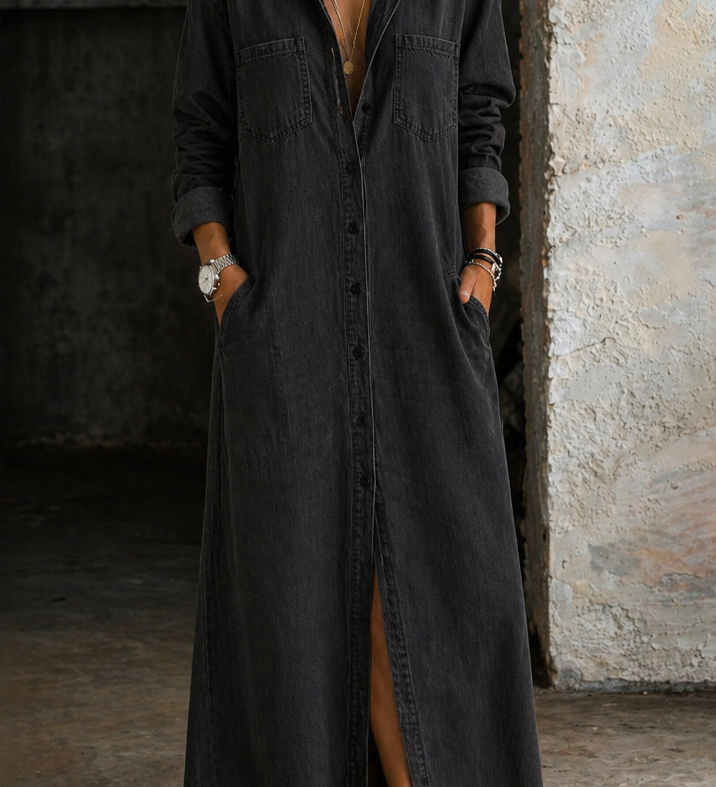 Delphine - Robe à Boutons