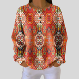 Séverine - Pull à motif floral ethnique
