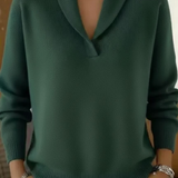 Elise - Pull en tricot à col en V