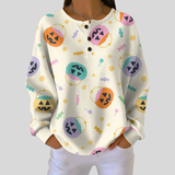Léonie - Pull à motif Halloween