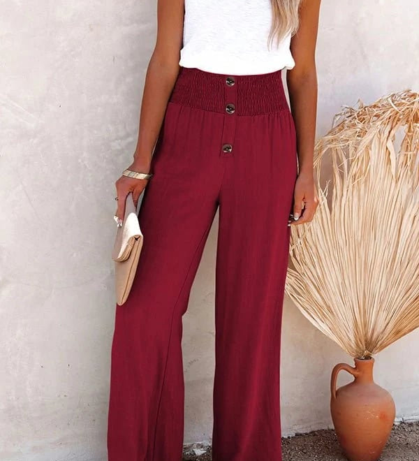 Noëlle - Pantalon Taille Haute Détendu
