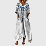 Bénédicte - Robe Maxi Souple à Imprimé Coloré