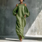 Suzanne - Robe Maxi Fluide avec Épaules Nues