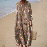 Séverine - Robe d'Été Imprimée Flatteuse